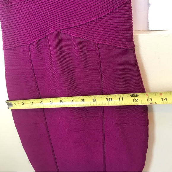 Guess Chevron Mirage Bandage Dress Bodycon V-Neck Mini Stretch Sleeveless Sexy - Picture 14 of 16